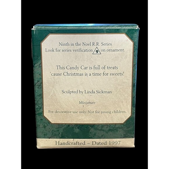 1997 Hallmark Keepsake Christmas Ornament Candy Car Noel R.R. #9 Miniature - Picture 4 of 5